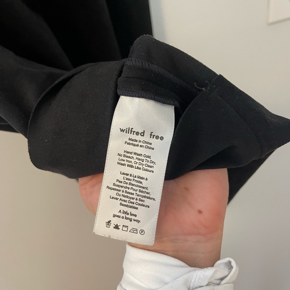 Aritzia Wilfred SUEDE Vivienne spaghetti strap Vegan Suede Dress in Black - S - Picture 9 of 12